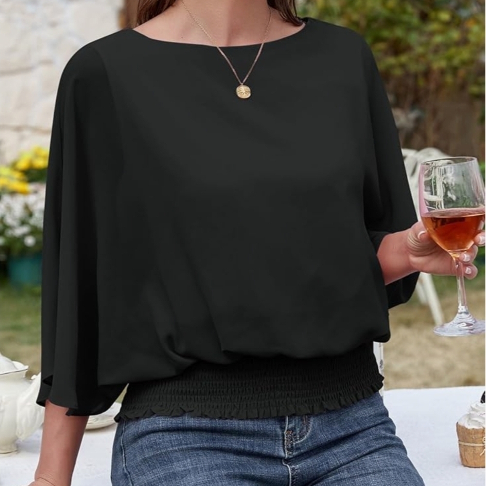 Elegant Black Women's Top